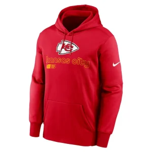 Kansas city chiefs nike big tall performance pullover hoodie Red 2XT