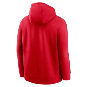 Kansas city chiefs nike club fleece pullover hoodie Red L