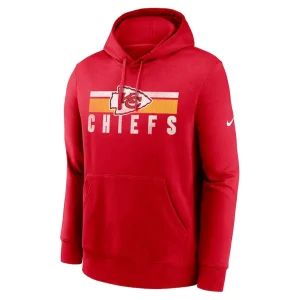 Kansas city chiefs nike club fleece pullover hoodie Red M