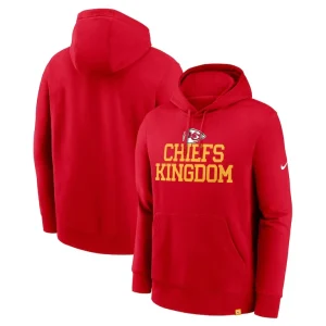 Kansas city chiefs nike club logo pullover hoodie Red