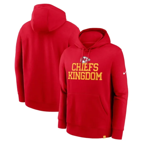 Kansas city chiefs nike club logo pullover hoodie Red