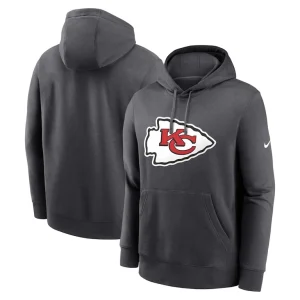 Kansas city chiefs nike club logo pullover hoodie anthracite Multi