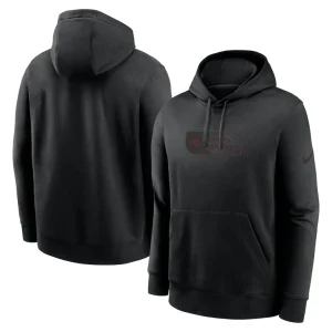 Kansas city chiefs nike edge french terry club pullover hoodie Black