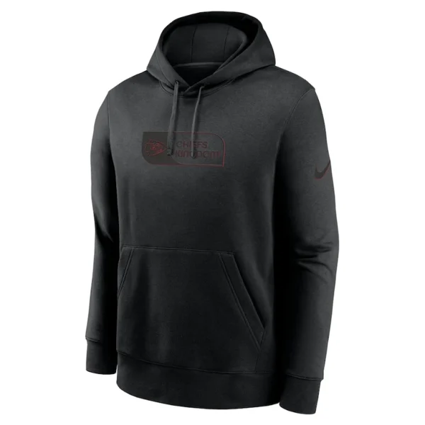 Kansas city chiefs nike edge french terry club pullover hoodie Black M