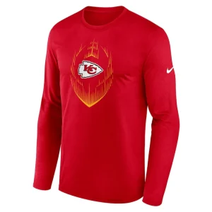 Kansas city chiefs nike legend icon long sleeve t shirt Red M