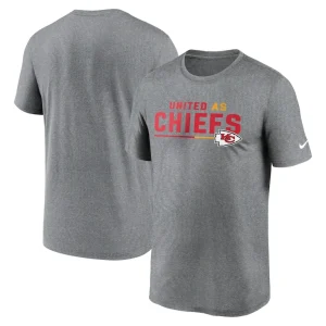 Kansas city chiefs nike legend team shoutout performance t shirt Heather gray