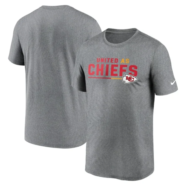 Kansas city chiefs nike legend team shoutout performance t shirt Heather gray
