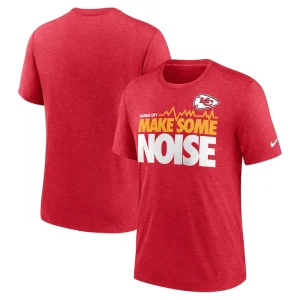Kansas city chiefs nike local tri blend t shirt Heathered red