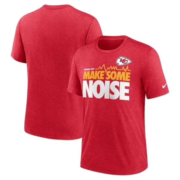 Kansas city chiefs nike local tri blend t shirt Heathered red