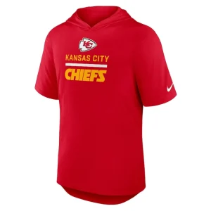 Kansas city chiefs nike lockup tri blend hoodie t shirt Red M