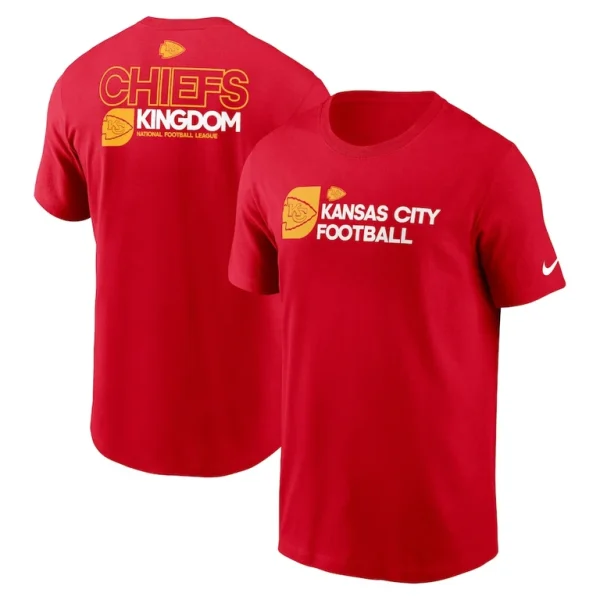 Kansas city chiefs nike outline t shirt Red