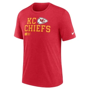 Kansas city chiefs nike overlap lockup tri blend t shirt Red M