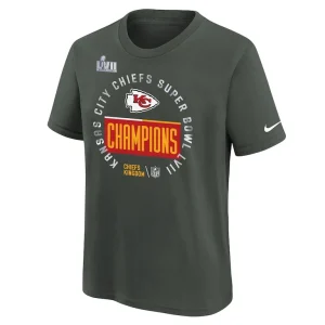 Kansas city chiefs nike preschool super bowl lvii champions locker room trophy collection t shirt anthracite Multi 56
