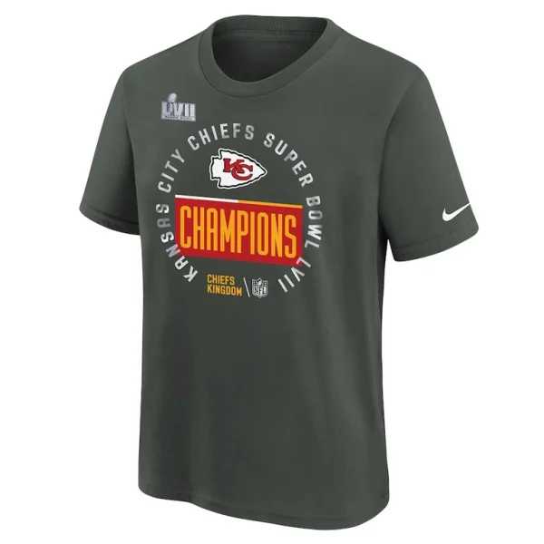 Kansas city chiefs nike preschool super bowl lvii champions locker room trophy collection t shirt anthracite Multi 56