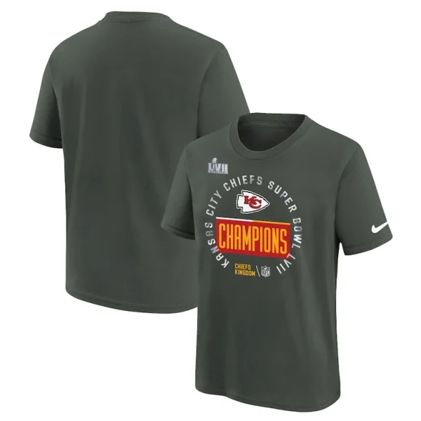 Kansas city chiefs nike preschool super bowl lvii champions locker room trophy collection t shirt anthracite Multi