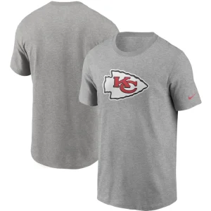 Kansas city chiefs nike primary logo t shirt Heathered gray
