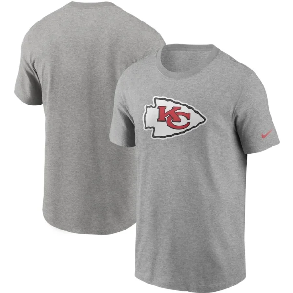 Kansas city chiefs nike primary logo t shirt Heathered gray
