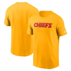 Kansas city chiefs nike primetime wordmark essential t shirt Gold