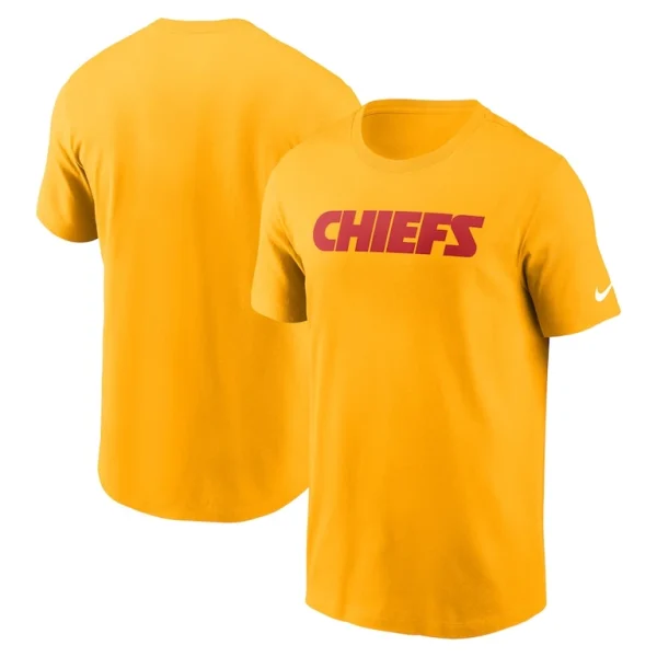 Kansas city chiefs nike primetime wordmark essential t shirt Gold