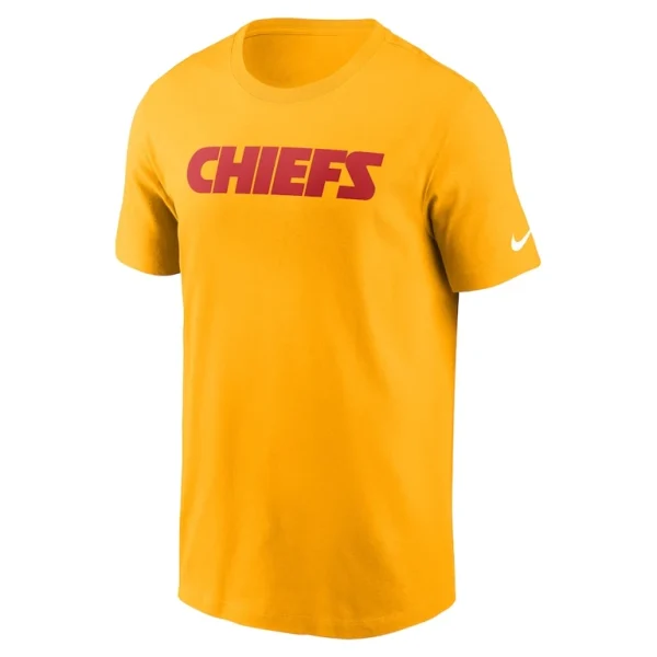 Kansas city chiefs nike primetime wordmark essential t shirt Gold M