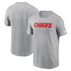 Kansas city chiefs nike primetime wordmark essential t shirt Heather gray