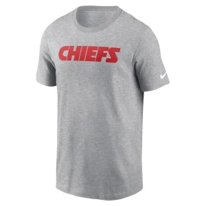 Kansas city chiefs nike primetime wordmark essential t shirt Heather gray M