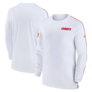 Kansas city chiefs nike sideline coach uv performance long sleeve t shirt White