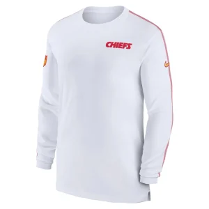Kansas city chiefs nike sideline coach uv performance long sleeve t shirt White M