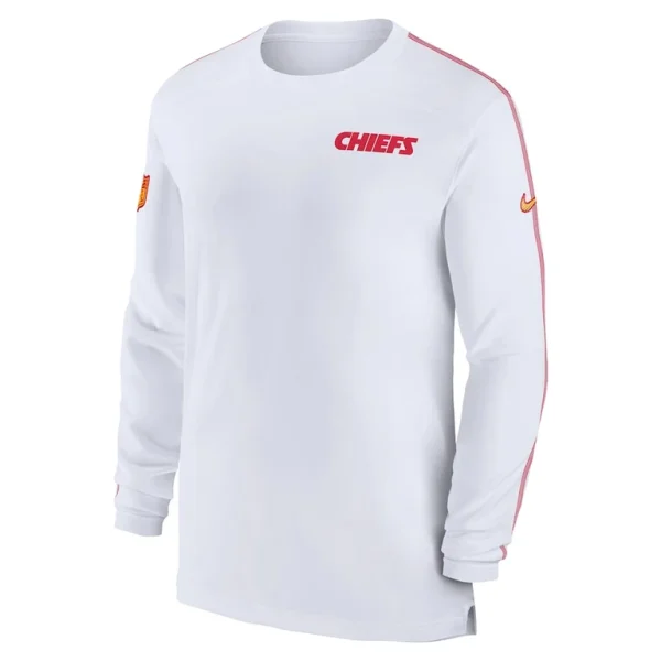 Kansas city chiefs nike sideline coach uv performance long sleeve t shirt White M