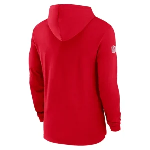 Kansas city chiefs nike sideline hoodie performance long sleeve t shirt Red L