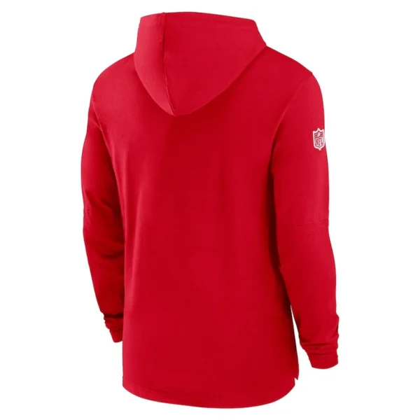 Kansas city chiefs nike sideline hoodie performance long sleeve t shirt Red L