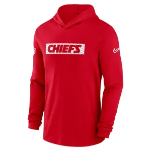 Kansas city chiefs nike sideline hoodie performance long sleeve t shirt Red M