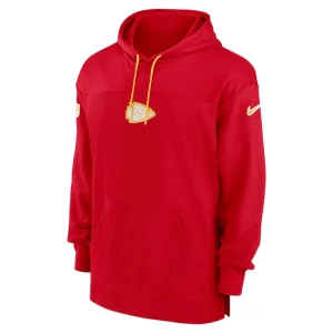 Kansas city chiefs nike sideline jersey performance pullover hoodie Red M