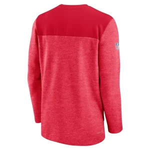 Kansas city chiefs nike sideline lockup performance quarter zip top Red L