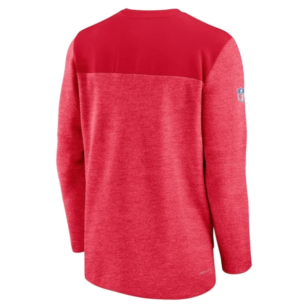Kansas city chiefs nike sideline lockup performance quarter zip top Red L