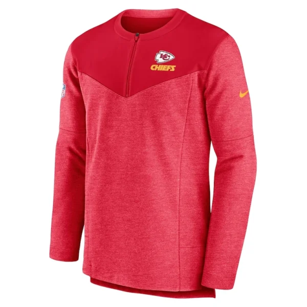 Kansas city chiefs nike sideline lockup performance quarter zip top Red M