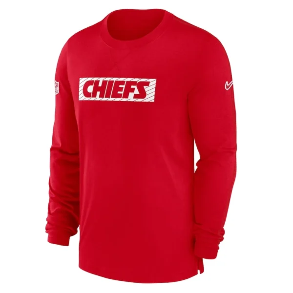 Kansas city chiefs nike sideline player performance long sleeve t shirt Red M
