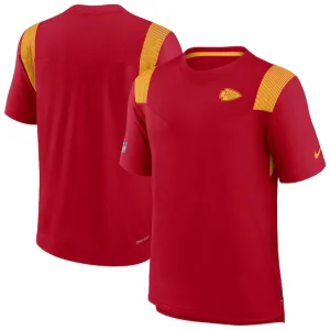 Kansas city chiefs nike sideline tonal logo performance player t shirt Red