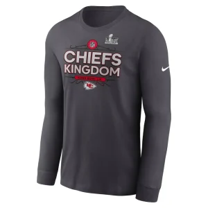 Kansas city chiefs nike super bowl lix local long sleeve t shirt anthracite Multi M