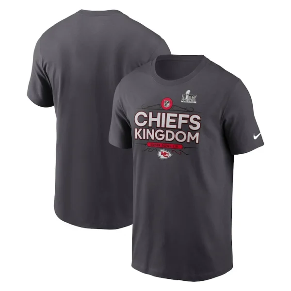Kansas city chiefs nike super bowl lix local t shirt anthracite Multi