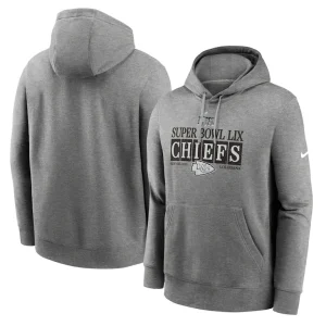Kansas city chiefs nike super bowl lix nola inspired pullover hoodie Heather gray