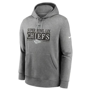 Kansas city chiefs nike super bowl lix nola inspired pullover hoodie Heather gray M