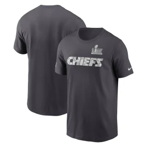 Kansas city chiefs nike super bowl lix opening night t shirt anthracite Multi