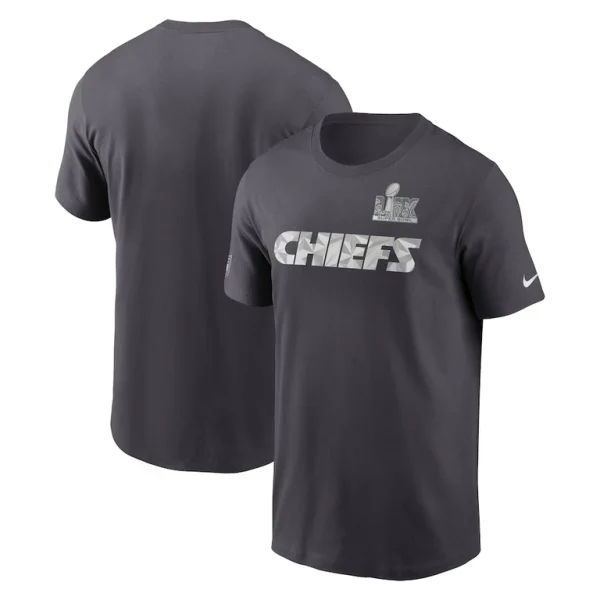 Kansas city chiefs nike super bowl lix opening night t shirt anthracite Multi