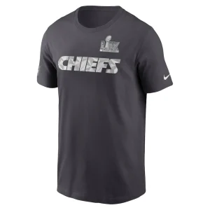 Kansas city chiefs nike super bowl lix opening night t shirt anthracite Multi M
