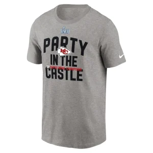 Kansas city chiefs nike super bowl lvii champions celebration parade t shirt Heather gray M