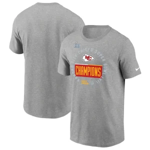Kansas city chiefs nike super bowl lvii champions locker room trophy collection t shirt Gray