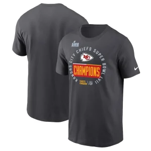 Kansas city chiefs nike super bowl lvii champions locker room trophy collection t shirt anthracite Multi