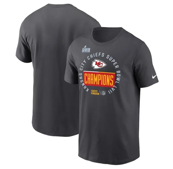 Kansas city chiefs nike super bowl lvii champions locker room trophy collection t shirt anthracite Multi