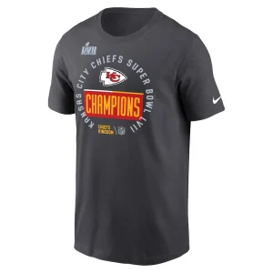 Kansas city chiefs nike super bowl lvii champions locker room trophy collection t shirt anthracite Multi M